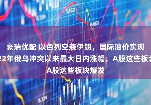 豪瑞优配 以色列空袭伊朗，国际油价实现自2022年俄乌冲突以来最大日内涨幅，A股这些板块爆发
