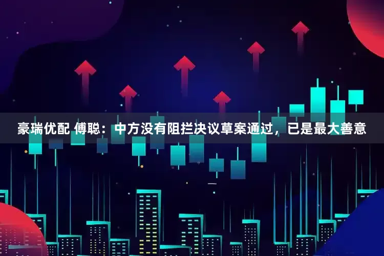 豪瑞优配 傅聪：中方没有阻拦决议草案通过，已是最大善意