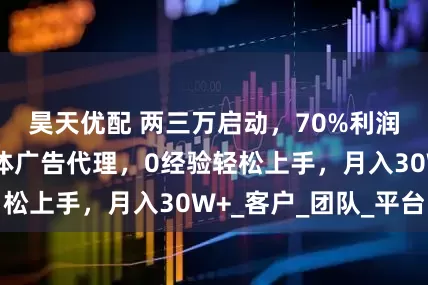 昊天优配 两三万启动，70%利润！互联网全媒体广告代理，0经验轻松上手，月入30W+_客户_团队_平台