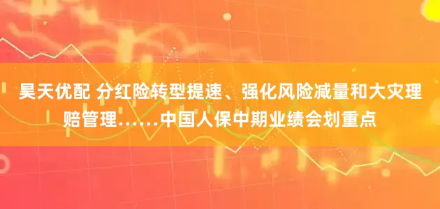 昊天优配 分红险转型提速、强化风险减量和大灾理赔管理……中国人保中期业绩会划重点